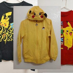 POKEMON shirts hoodie lot bundle youth XL